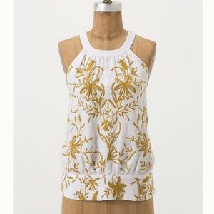 Anthro Vanessa Virginia StayGolden Embroidered Top